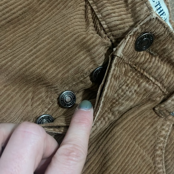 Free People Pax Slim Corduroy Boyfriend Jeans Mid Rise Straight - Picture 8 of 11